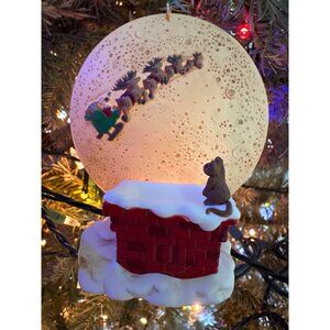 Hallmark 1997 Happy Christmas to All Keepsake Membership Santa Sleigh Ornament